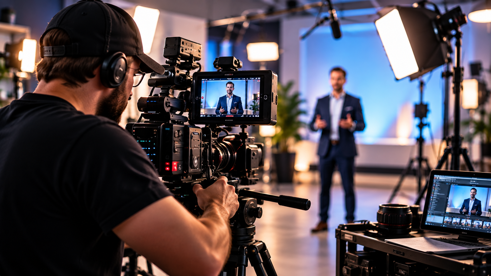 Behind the scenes commercial video production and professional filming services