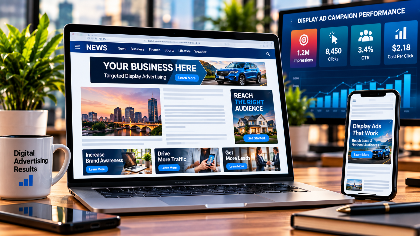 Paid display advertising and digital marketing services across websites and mobile devices